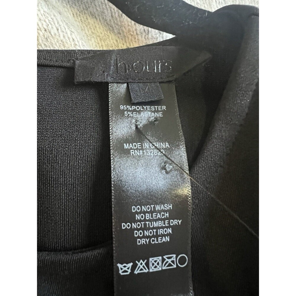h:ours Yailin Maxi Dress Black Cutout Long Sleeve Slashed Sexy Revolve Sz M EUC - Picture 3 of 5